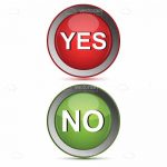 Round Yes and No Buttons in Red and Green